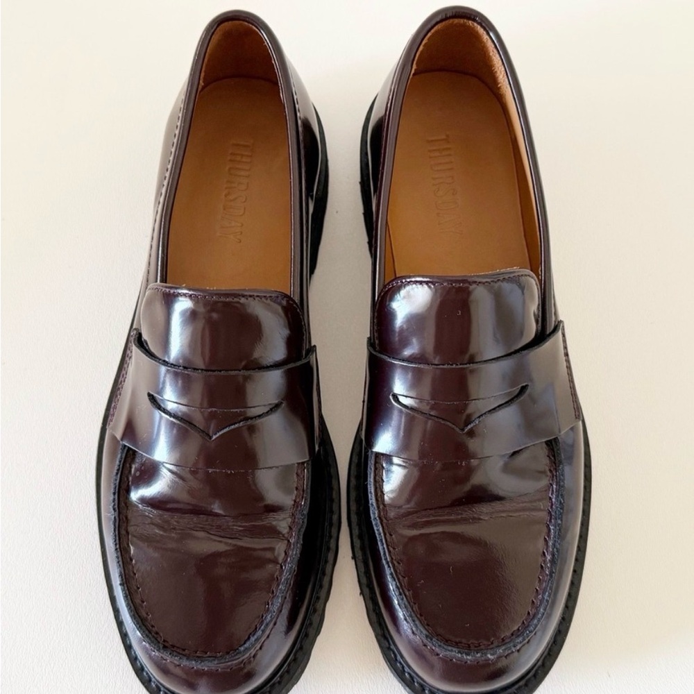 Thursday Boot Company Penny Loafers Leather Classic Chic Preppy Minimalist 8.5 - Picture 5 of 5